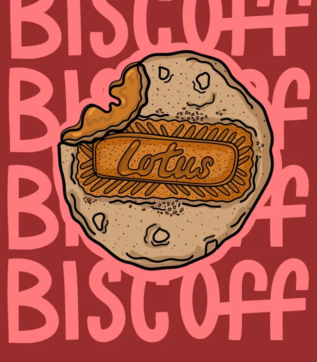 Biscoff cookie illustration