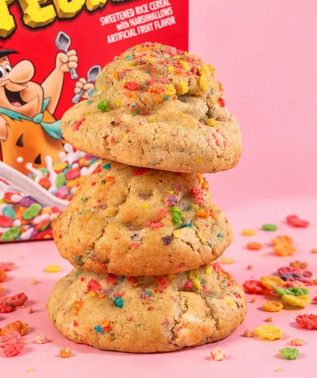A stack of Magic Pebbles cookies